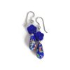 Blue Flower Drop Earrings, Tombo Bead Jewelry 2 Blue Flower Drop Earrings