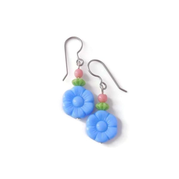 Blue Flower Earrings