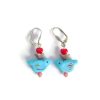 Bluebird Earrings with Czech Beads Colorful Glass Jewelry 2 Bluebird Earrings with Czech Beads Colorful Glass Jewelry