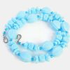 Light Blue Flower Bead Necklace