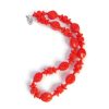Czech Glass Red Flower Bead Necklace
