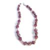 Purple Glass Flower Necklace