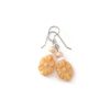 Tan Flower Bead Earrings