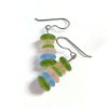 glass stacked earrings