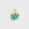 Colorful Green Glass Flower Earrings, Floral Jewelry 1 small green flower earrings