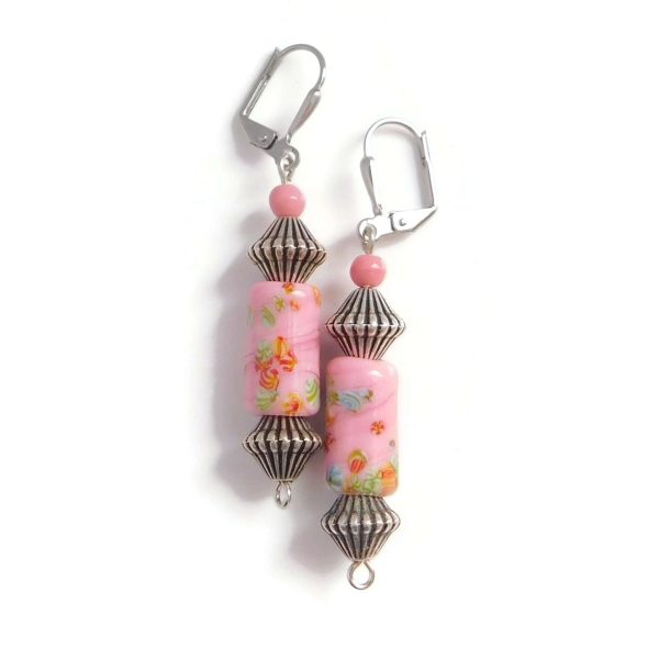 Pink Millefiori Earrings