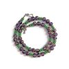 Purple and Green Tombo Bead Necklace