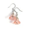 Vintage Style Pink Flower Drop Earrings