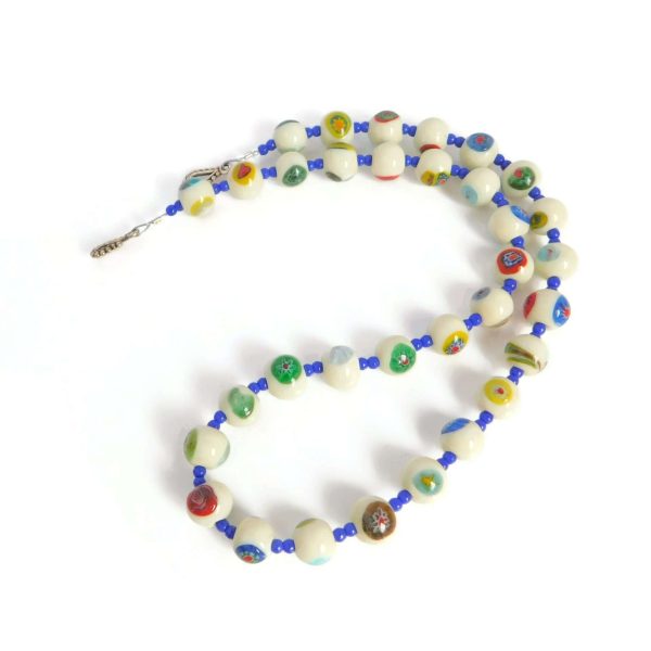 Colorful Millefiori Beaded Necklace