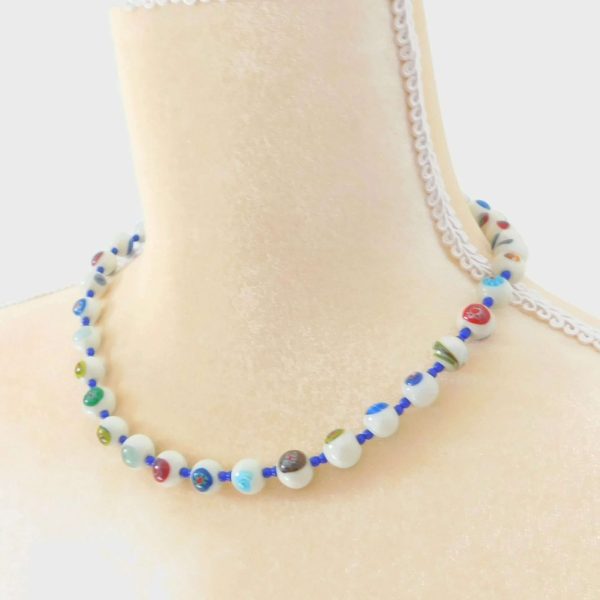 Colorful Millefiori Beaded Necklace