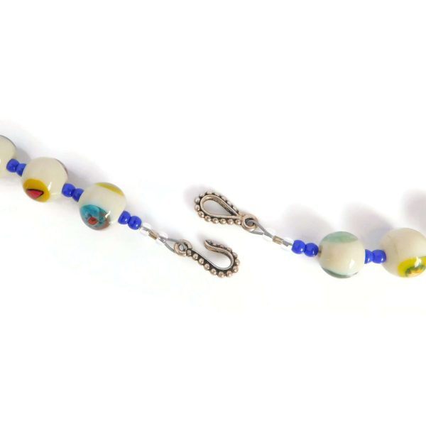 Clasp of Colorful Millefiori Beaded Necklace