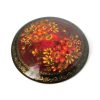 Vintage Russian Lacquer Flower Brooch 2 Russian Brooch