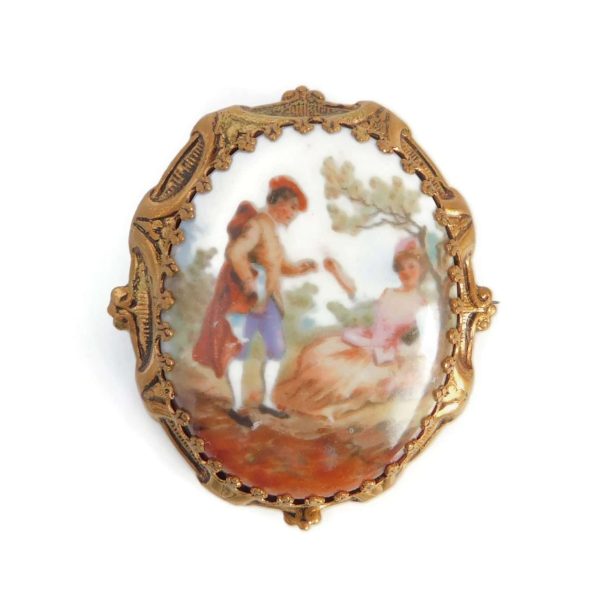 porcelain brooch