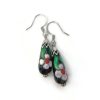 Black Cloisonne Teardrop Earrings