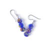 blue millefiori earrings