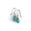Multicolor Millefiori Floral Glass Bead Drop Earrings