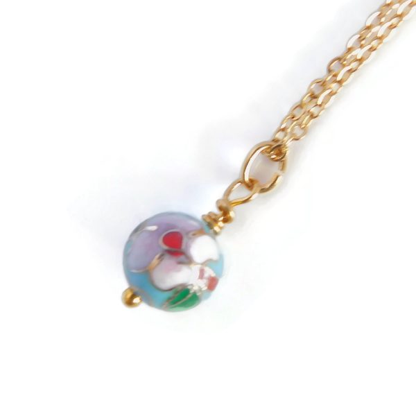 blue cloisonne pendant