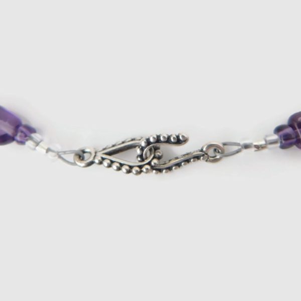 clasp of purple necklace
