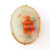 orange poppy brooch