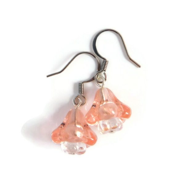 Light Pink Flower Earrings