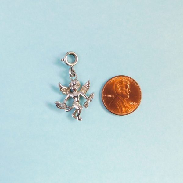 Cupid Clip-On Charm with penny for scale