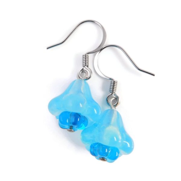 Light Blue Flower Earrings
