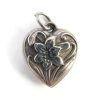 heart charm with flower
