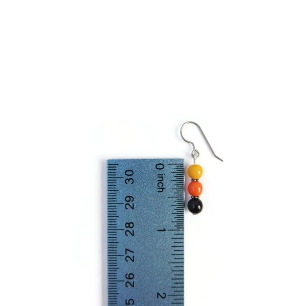 Halloween Earrings with ruler for scale