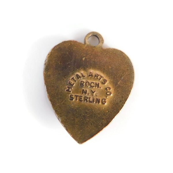 back of WW2 Seabees Heart Charm