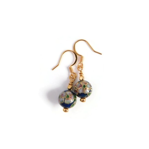 blue cloisonne earrings