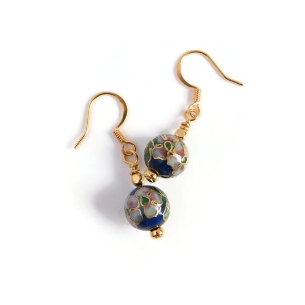 blue cloisonne earrings