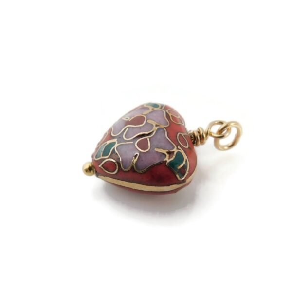 cloisonne heart pendant