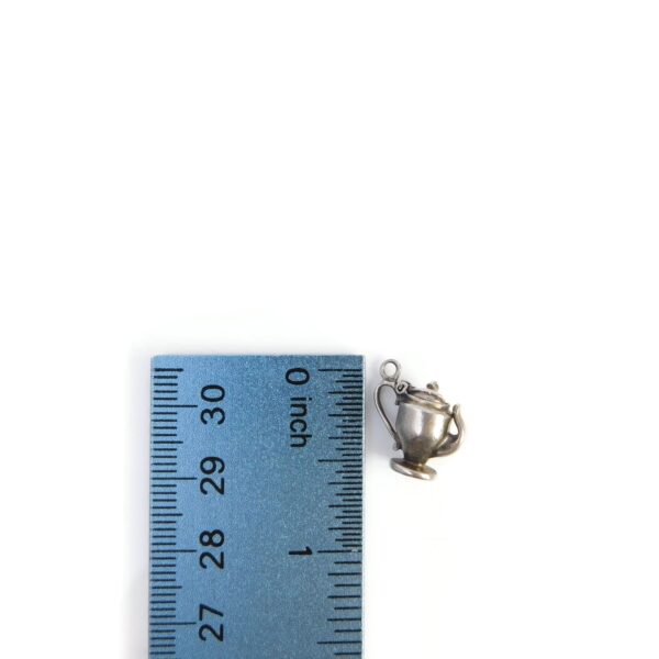 coffee pot charm with ruler for scale