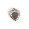 etched puffy heart charm