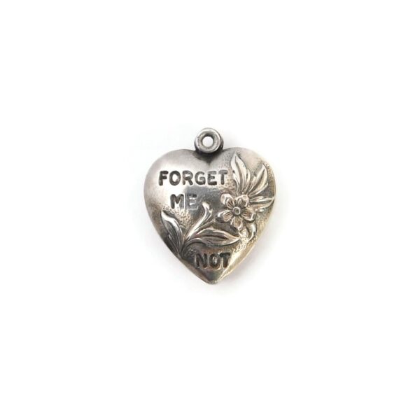 forget me not heart charm