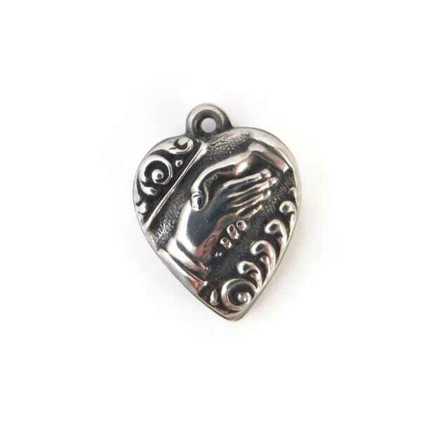 heart charm holding hands
