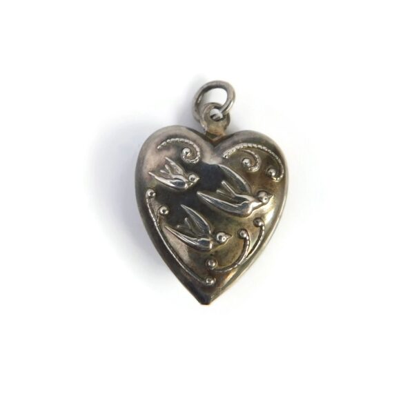 Heart Charm with Birds