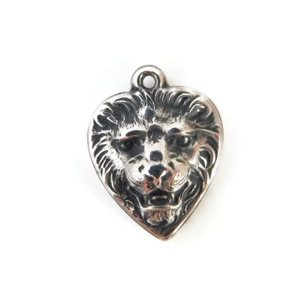 heart charm with lion