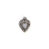 heart charm with stone