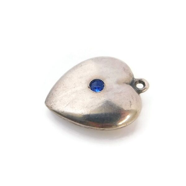 heart charm with stone