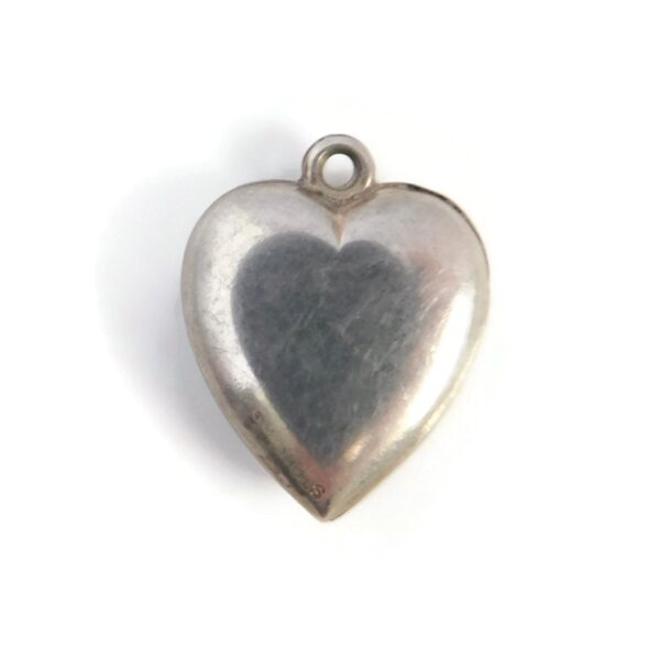 back of heart flower charm
