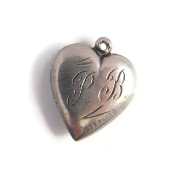 back of heart flower charm