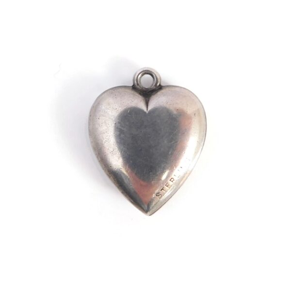 back of heart flower charm