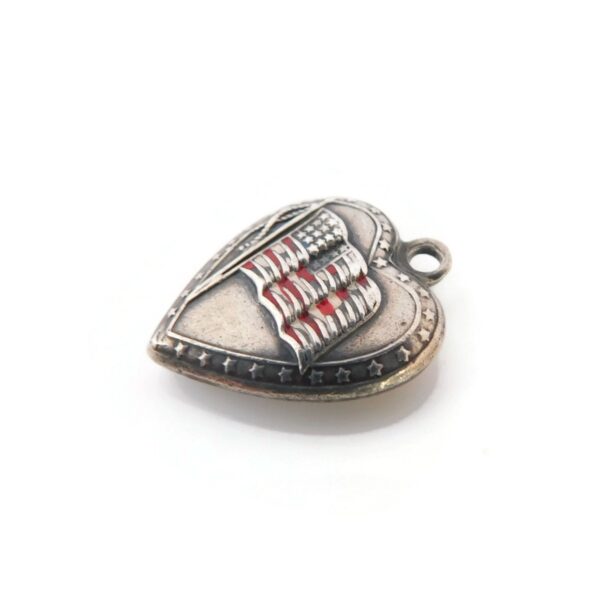 heart with flag charm