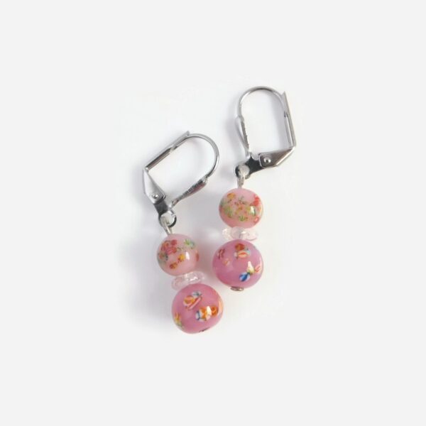 japanese millefiori earrings