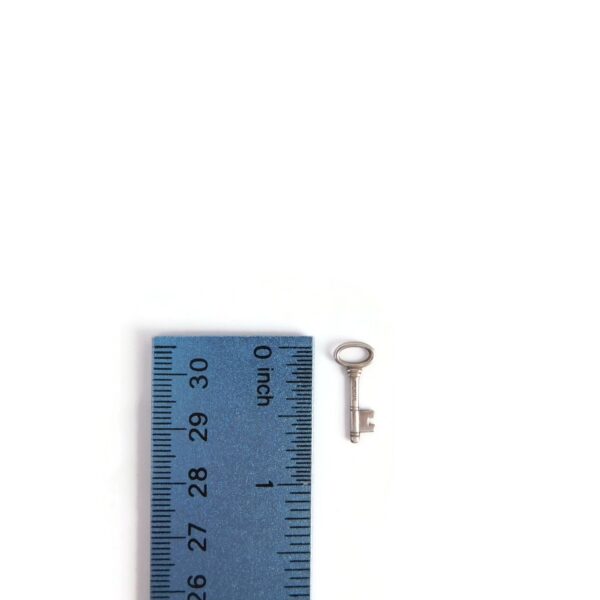 key charm with ruler for scale