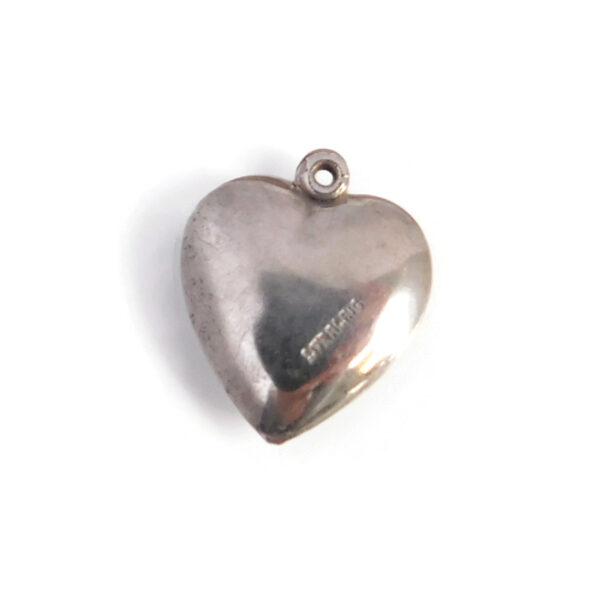back of military heart charm