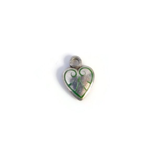 mini enamel heart charm