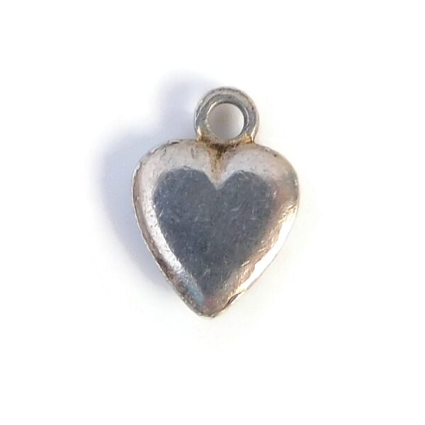 back of mini enamel heart charm