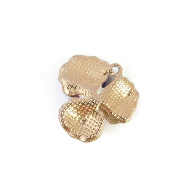 back of pansy pendant